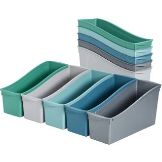 ECR4KIDS Linking Book Bin Interlocking Storage Contemporary 10-Piece