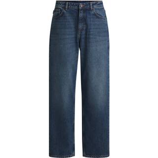 Relaxed fit jeans i blå bomuldsdenim