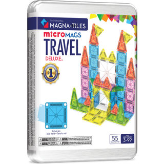 Magna-Tiles MAGNA-TILES® microMAGS Deluxe rejsesæt i æske, 55 dele