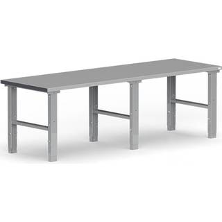 Filebænk 2500x800 mm stål bordplade