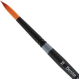 Kreativt Mark Beste Golden Taklon Nadel Round #6-2 Pack Artist Brush Professionel akvarelbørster til akrylmaleri Kort håndtag Skarpe kanter Håndb