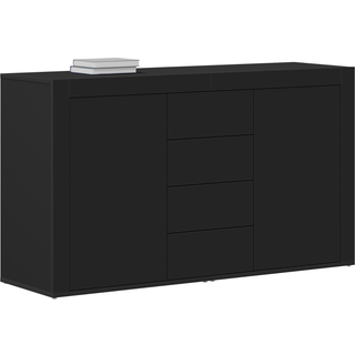 Sideboard med skuffe Sort 120 x 36 x 69 cm Konstrueret træ