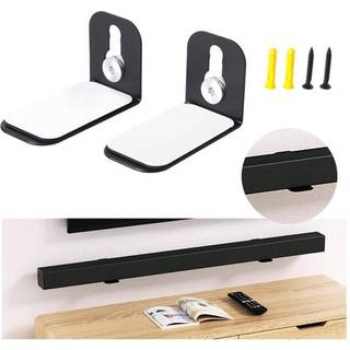 Universelt vægbeslag til soundbar med L-design - svart