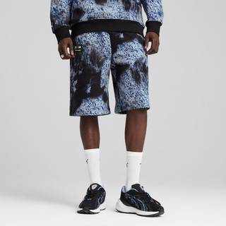 Men&#39;s Puma BMW M Motorsport Colour Splash All-over Print Shorts, Black, Size L, Motorsport - Black - L