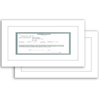 AmericanFlat 5x10 Business License Frame med knust -resistent glas - sæt med 2 - Brug som 3.5x8 ramme med MAT eller 5x10 ramme uden mat - profess