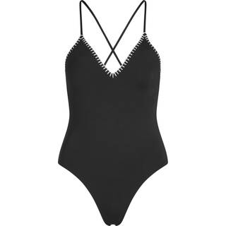 O'Neill Women's Saltwater Jaida Crochet Swimsuit Badedragt Damer størrelse 34 farve sort