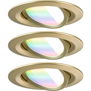 Paulmann - Nova Coin Recessed Loftlampe 3pcs. Ø84 RGBW Matt Gold