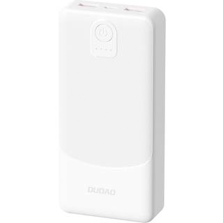 Dudao Powerbank K10Pro 20.000 mAh, 2x USB-A - Hvid