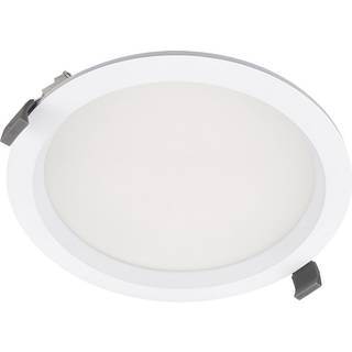 Ledvance LED Downlight Comfort Opal Aluminium Hvid 30W 3600lm 100D - 930 Varm Hvid | Udsnit 200mm - IP44 - Bedste Farvegengivelse