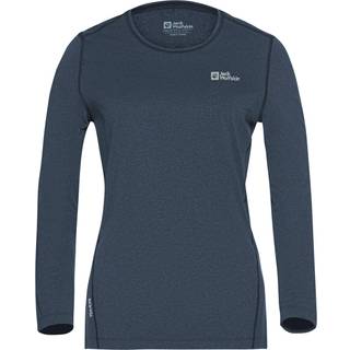 Jack Wolfskin Women's Sky Thermal L/S Tee Longsleeve Damer størrelse M farve blå