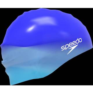 Adult Multi Colour Silicone Swim Cap Blue