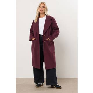 Yours Curve Yours Curve Red Longline Midaxi Coat