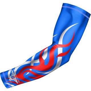 Bucwild Sports Flame Compression Arm Sleeve Youth/Kids & Adult St?rrelser - Baseball Basketball Fodbold Running - UV/Sun Protection Cooling Base
