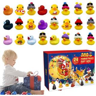24 stk gummiænder 2023 adventskalender legetøjsgave