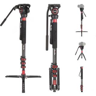 Avella CD324 Carbon Fiber Video Monopod Kit med v?skehoved og aftagelige f?dder 71 tommer Max Load 13,2 lb til Canon Nikon Sony Olympus Panasonic