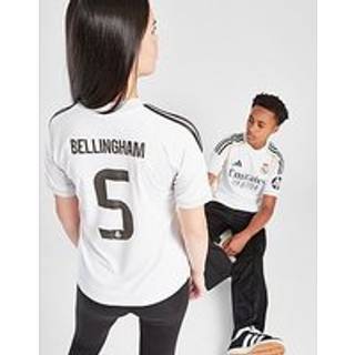 adidas Real Madrid 2025/26 Bellingham #5 Home Shirt Jnr, Hvid - 15-16Y
