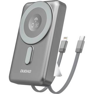 Dudao K29 10000mAh PD 20W MagSafe powerbank med metalcover og stander - grå