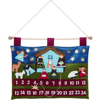 Transpac Kids Fabric Nativity Scene Jesus i Manger Adventskalender nedtælling