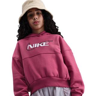 Nike Club Fleece Oversized Hoodie Junior L 146-156 Pink - Komfortabel og stilfuld til hverdagens aktiviteter