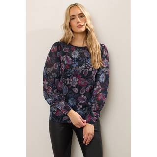 Lts Tall Purple Paisley Sheer Blouse 8 Lts | Tall Women's Shirts & Blouses