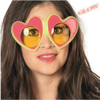 Herz Brille Glow in the Dark