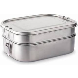 Biogan Madkasse Rustfrit Stål 2 lag 1,25 L + 1 L - 1 stk.
