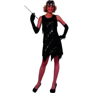 Midnat Dazzle 20's flapper Gangster Gal voksen kostume X-Small/Small