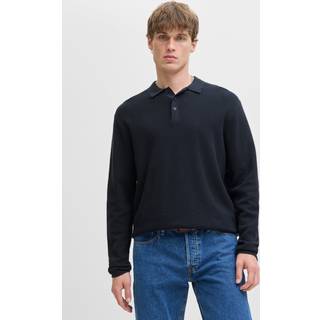 Ensfarvet Strikket Polo
