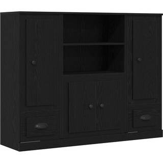 Highboard Sort Eg 132 X 35,5 X 103,5 Cm Konstrueret Træ