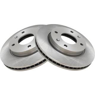 TRQ Front Brake Rotors Set Vent Compatible med 2002-2003 Hyundai Sonata 2001-2002 Kia Optima