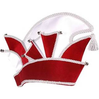 Karnevals Komiteemütze Deluxe in Rot-Silber 59