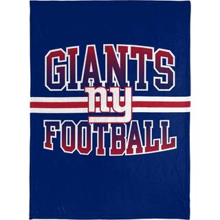 Foco NFL Micro Raschel Plush Throw Tæppe Stripe Logo 45 X 60 New York Giants