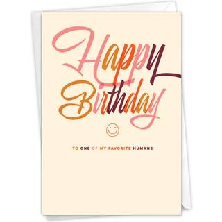 Nobleworks - 1 Sjov fødselsdag lykønskningskort - Sassy Bday Card Stationery Humor - Favorit Human C6408BDG