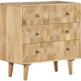 skuffeskab 70x35x70 cm massivt mangotræ