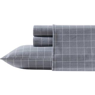 Eddie Bauer - Queen Sengelagner Bomuld Flanell Senget?j S?t med matchende pudebetr?k b?rstet for ekstra bl?dhed Deep Pocket Oeko-Tex Certified (G