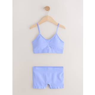 Next Purple Seamfree Crop Tops And Shorts 2 Pack Set (7-16yrs)
