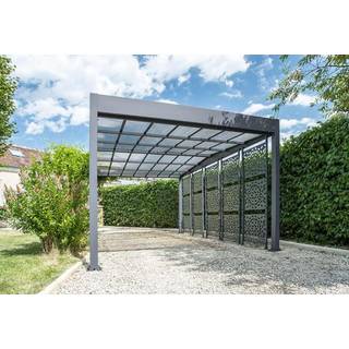 Carport Libeccio 3 m/sidepaneler, 3,26x5,09x2,34m, Antracit