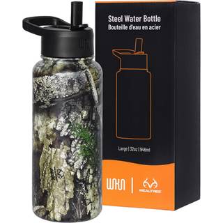 Wildkin RealTree Apx 32oz Kids Water Bottle-Lækagefast vakuumisoleret holdbar let rengøring