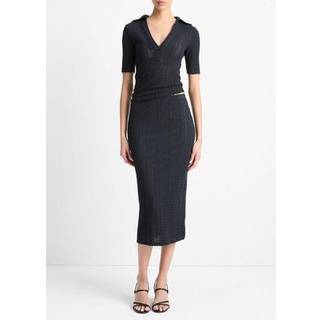 Vince Knitted cotton pencil skirt - blue - XS
