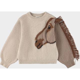 Molo Gisela Uld-sweater Horse Knit  Horse Knit 122/128 cm  Brun  122/128 cm  kvinde