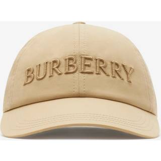 Burberry Logo embroidered gabardine baseball cap - beige - L