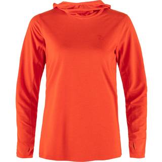 Fjällräven Women's Abisko Sun-Hoodie Funktionsshirt Damer størrelse S farve rød