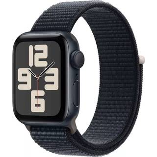 Apple Watch SE (2024) 40mm Midnight aluminiumskasse med tekstil sportsloop (One Size) – Ink