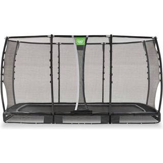 EXIT Allure Premium nedgravet firkantet trampolin 214x366cm - sort