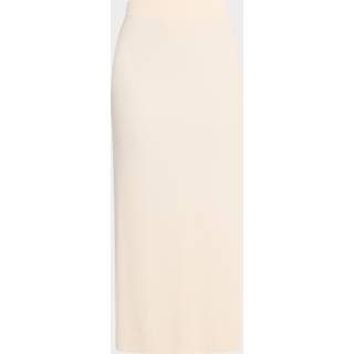 Vince Ribbed-knit cotton-blend midi skirt - white - L