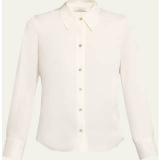 Vince Silk-blend satin shirt - blue - M