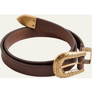 Valentino Garavani VLogo leather belt - brown - 80CM