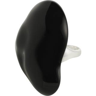 Pilgrim LIAN ring sort/sølvbelagt