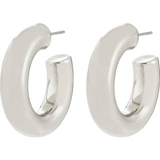 Pilgrim PHASE store hoops sølvbelagt