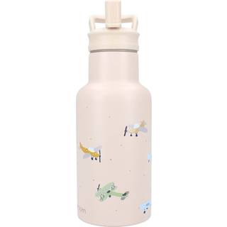 Kidzroom Stainless Steel Drikkedunk 350 ml Small Talk, Beige